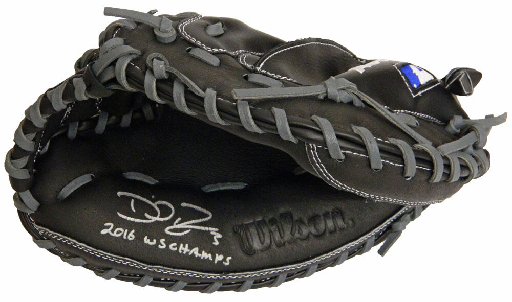 David Ross Signed Wilson A360 Black & Silver Catchers Glove w/2016 WS Champs