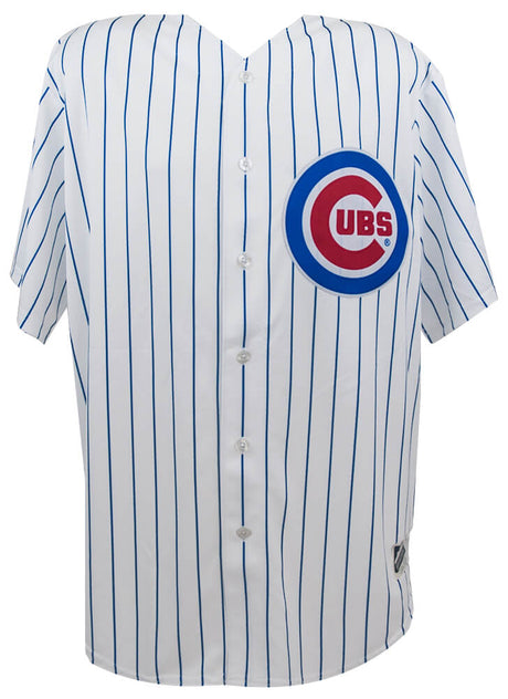 David Ross Signed Chicago Cubs White Pinstripe Majestic Replica Baseball Jersey w/G-Pa Rossy