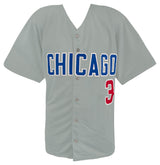 David Ross Signed Grey Custom Style Baseball Jersey