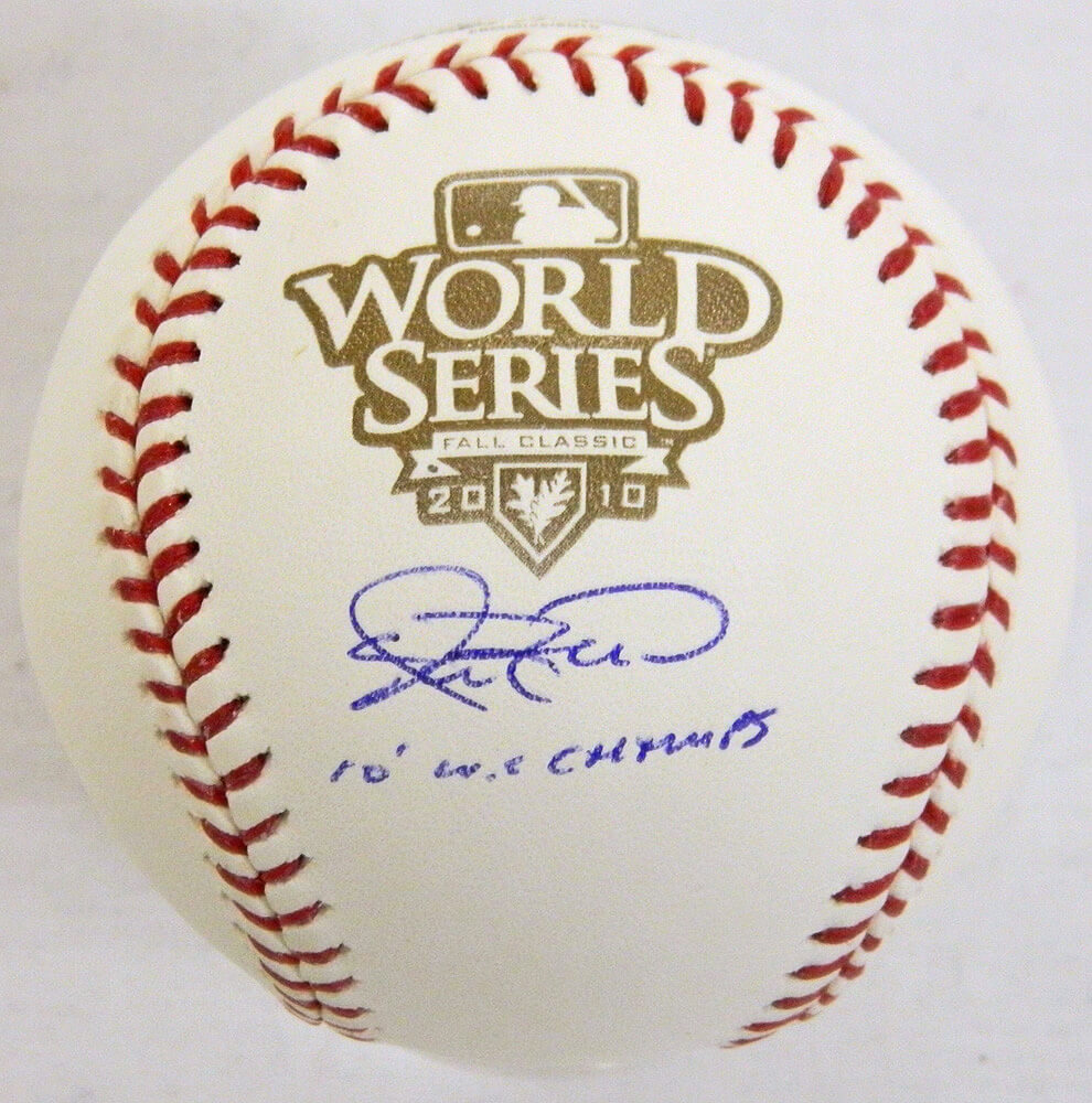 Aaron Rowand Signed 2010 World Series Baseball w/'10 WS Champs