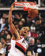 Brandon Roy Signed Portland Trailblazers Slam Dunk Action 8x10 Photo