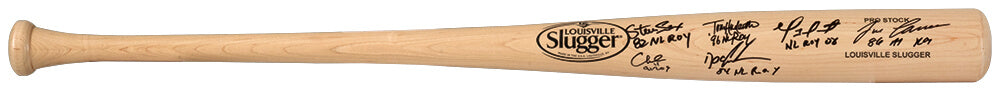 Rookie of the Year Winners Multi Signed Louisville Slugger Pro Stock Blonde Baseball Bat (6 Signatures / 6 Inscriptions)