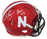 Mike Rozier Signed Nebraska Cornhuskers FLASH Riddell Speed Mini Helmet w/Heisman'83