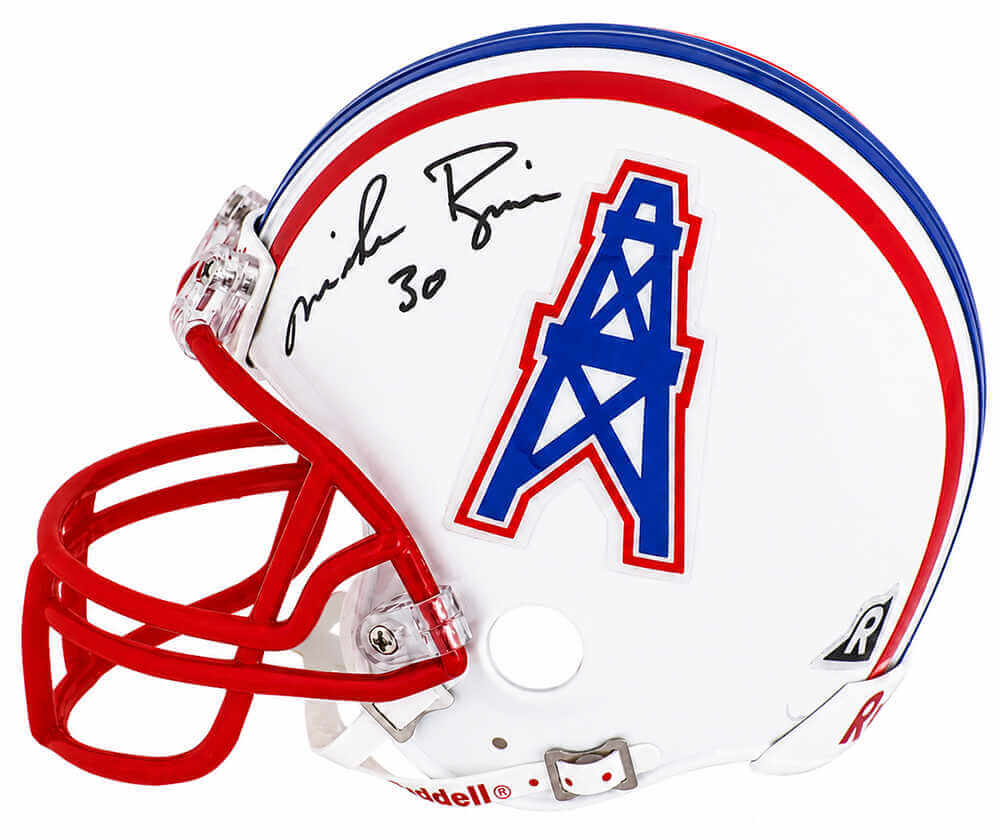 Mike Rozier Signed Houston Oilers Throwback Riddell (VSR4) Mini Helmet