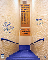 Rudy Ruettiger Signed Notre Dame Fighting Irish Play Like A Champion Today 16x20 Photo w/Never Quit
