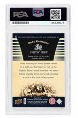 Rudy Ruettiger Signed Norte Dame 2013 Upper Deck (Carried Off Field) Football Card #27 - (PSA Encapsulated)