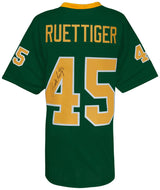 Rudy Ruettiger Signed Green Throwback Custom Football Jersey
