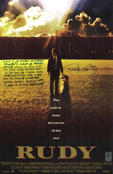 Rudy Ruettiger Signed 'Rudy' 1117 Movie Poster w/Full Quote