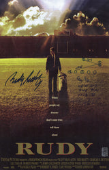Rudy Ruettiger Signed 'Rudy' 11x17 Movie Poster w/The Rudy Play Diagram