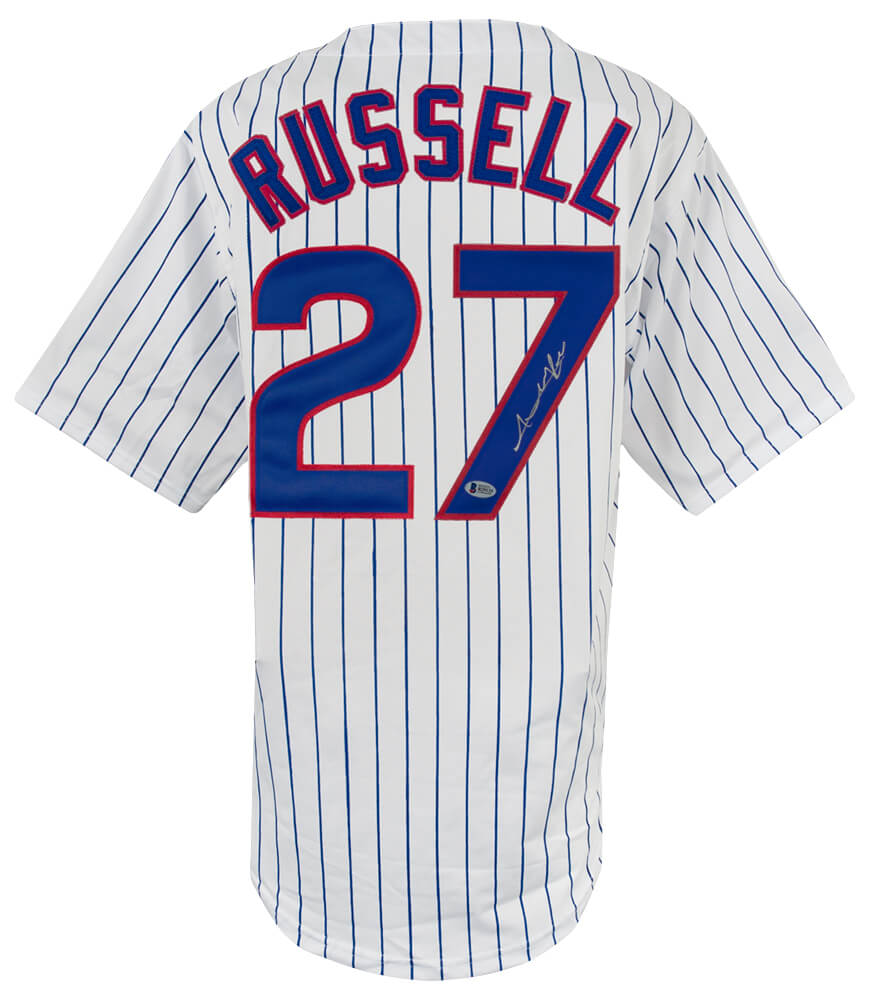 Addison Russell Signed White Custom Baseball Jersey - (Beckett)