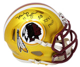 Mark Rypien Signed Washington Redskins Blaze Riddell Speed Mini Helmet w/SB XXVI MVP