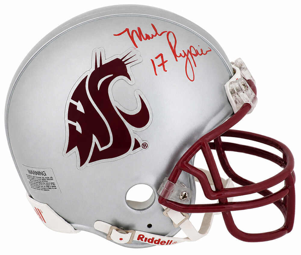 Mark Rypien Signed Washington State Cougars T/B Riddell (VSR4) Mini Helmet
