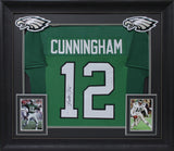 Randall Cunningham Authentic Signed Green Pro Style Framed Jersey BAS Witnessed