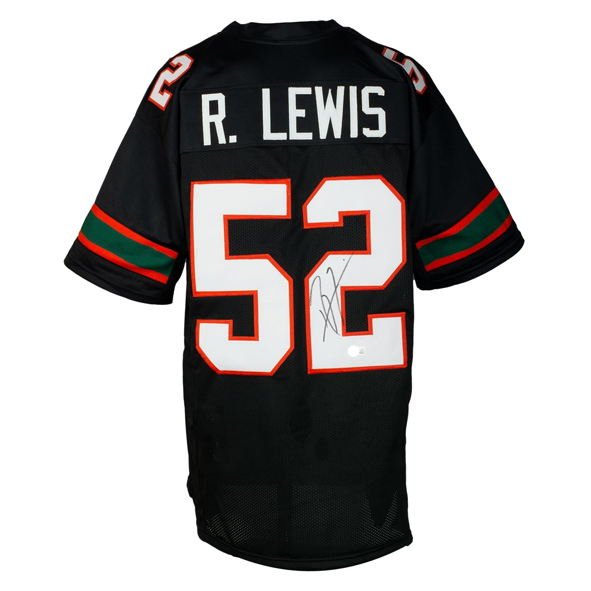 Ray Lewis Signed Custom Black Pro Style Football Jersey BAS ITP