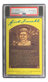 Rick Ferrell Signed 4x6 Boston Red Sox HOF Plaque Card PSA/DNA 85025733 - Sports Integrity