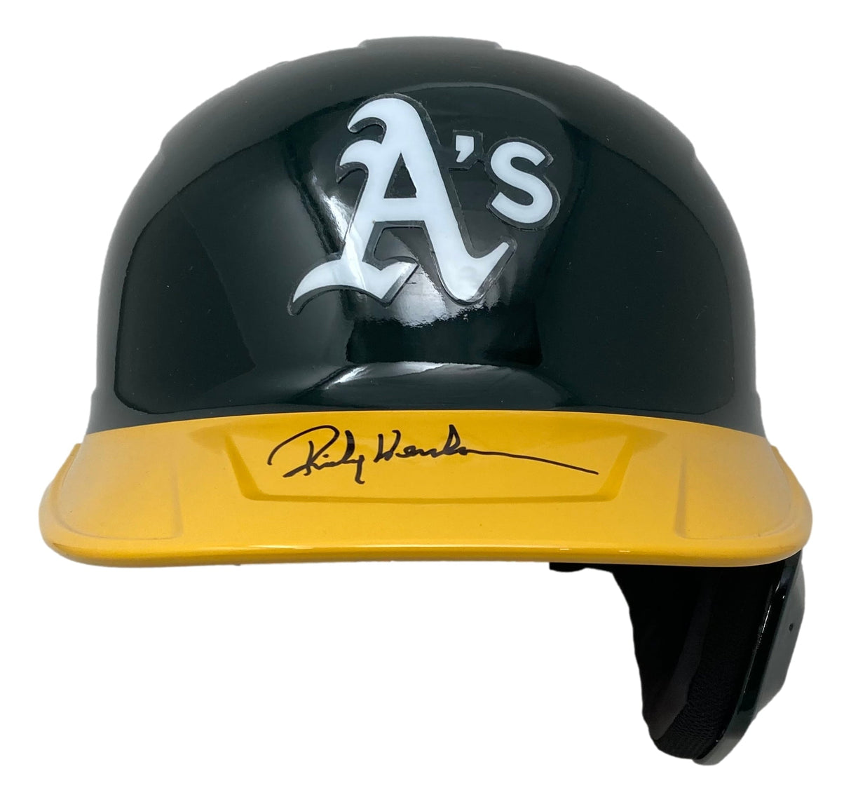 Rickey Henderson Signed Oakland A's Full Size Replica Batting Helmet BAS ITP
