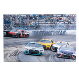 Ross Chastain Signed NASCAR Martinsville Finish Inscribed "Hail Melon" 20x32 Gallery Wrapped Photo on SpeedCanvas (PA)