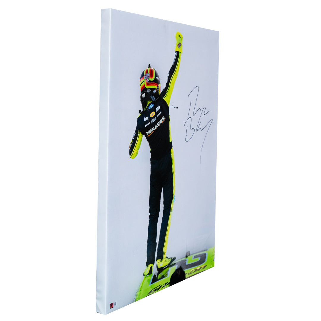 Ryan Blaney Signed 2023 NASCAR Cup Champion 30x20 Canvas Photo (COA)