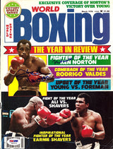Muhammad Ali & Ken Norton Autographed Boxing World Magazine Cover PSA/DNA #S01573