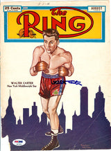 Walter Cartier Autographed The Ring Magazine Cover PSA/DNA #S47505