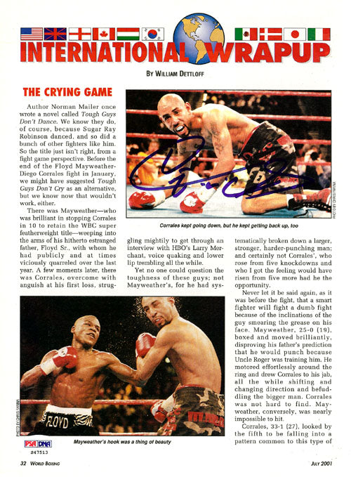 Diego Corrales Autographed Magazine Page Photo PSA/DNA #S47513
