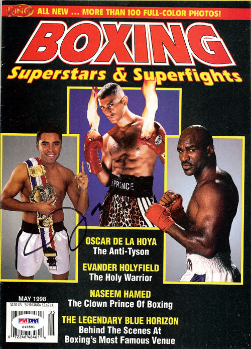 Oscar De La Hoya Autographed The Ring Magazine Cover PSA/DNA #S48591