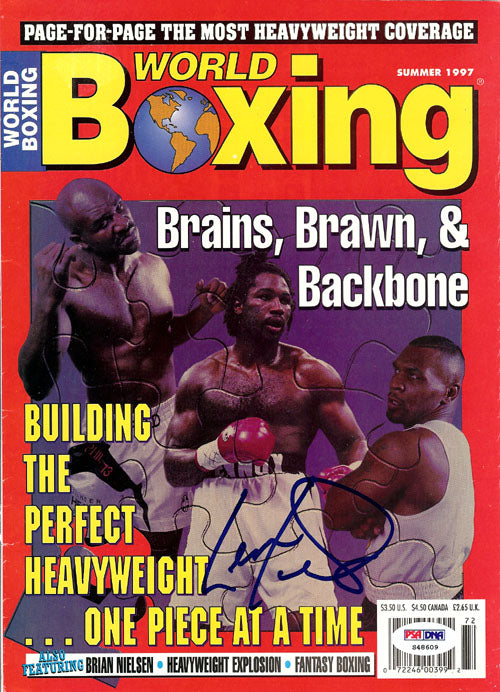 Lennox Lewis Autographed Boxing World Magazine Cover PSA/DNA #S48609