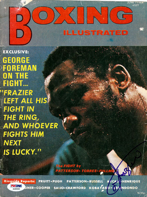 Joe Frazier Autographed Boxing Illustrated Magazine Cover PSA/DNA #S48960