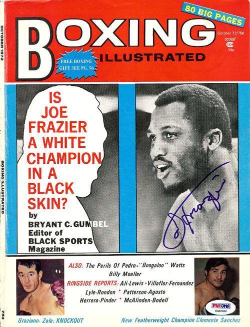 Joe Frazier Autographed Boxing Illustrated Magazine Cover PSA/DNA #S48980