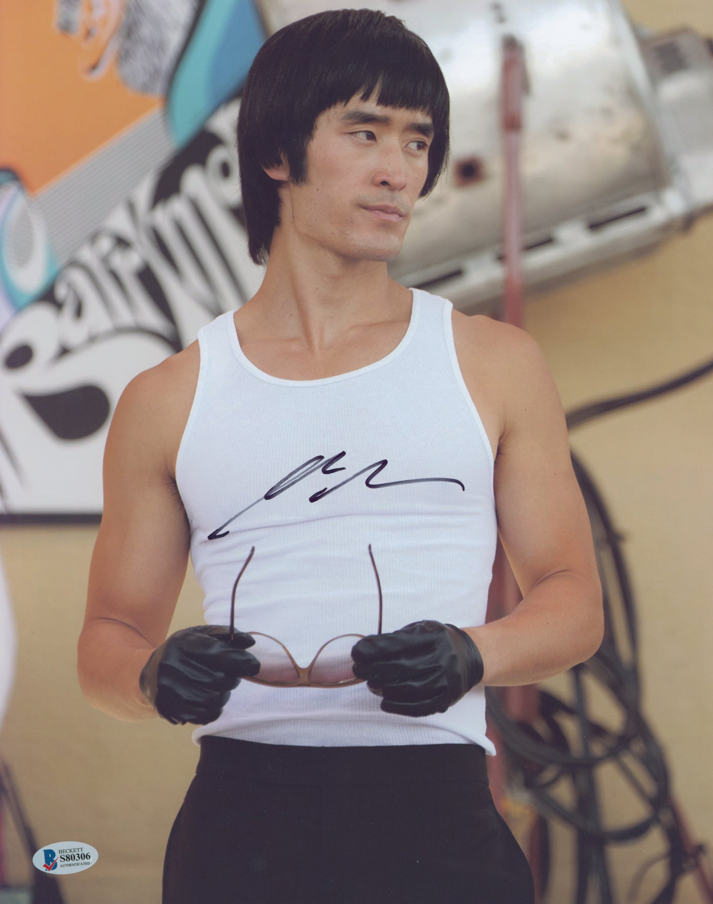 Mike Moh Once Upon a Time in Hollywood Authentic Signed 11x14 Photo BAS #S80306