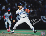 Bret Saberhagen Signed Kansas City Royals 1985 World Series Pitching Action 8x10 Photo
