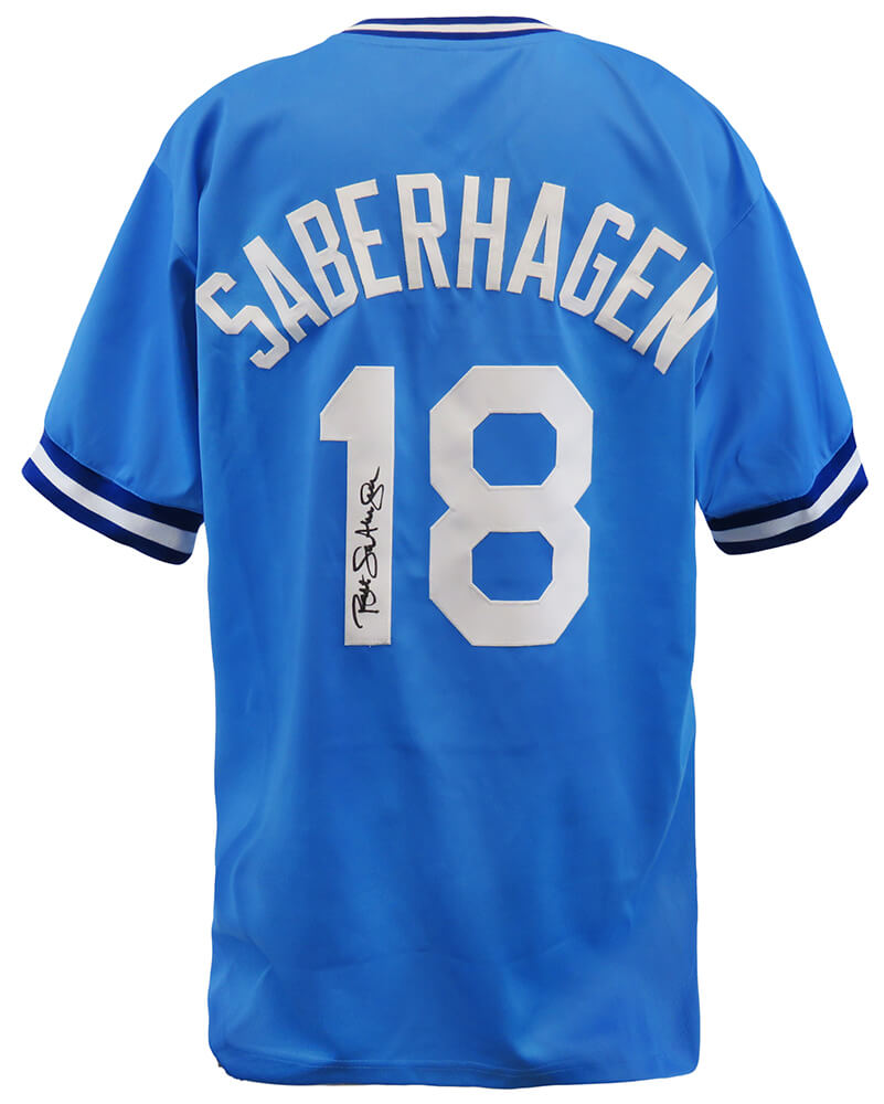 Bret Saberhagen Signed Powder Blue Throwback Custom Baseball Jersey
