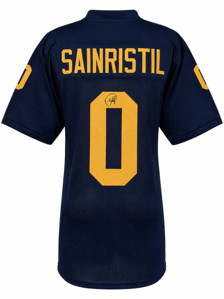 Mike Sainristil Signed Navy Custom College Football Jersey