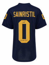 Mike Sainristil Signed Navy Custom College Football Jersey w/2023 National Champs