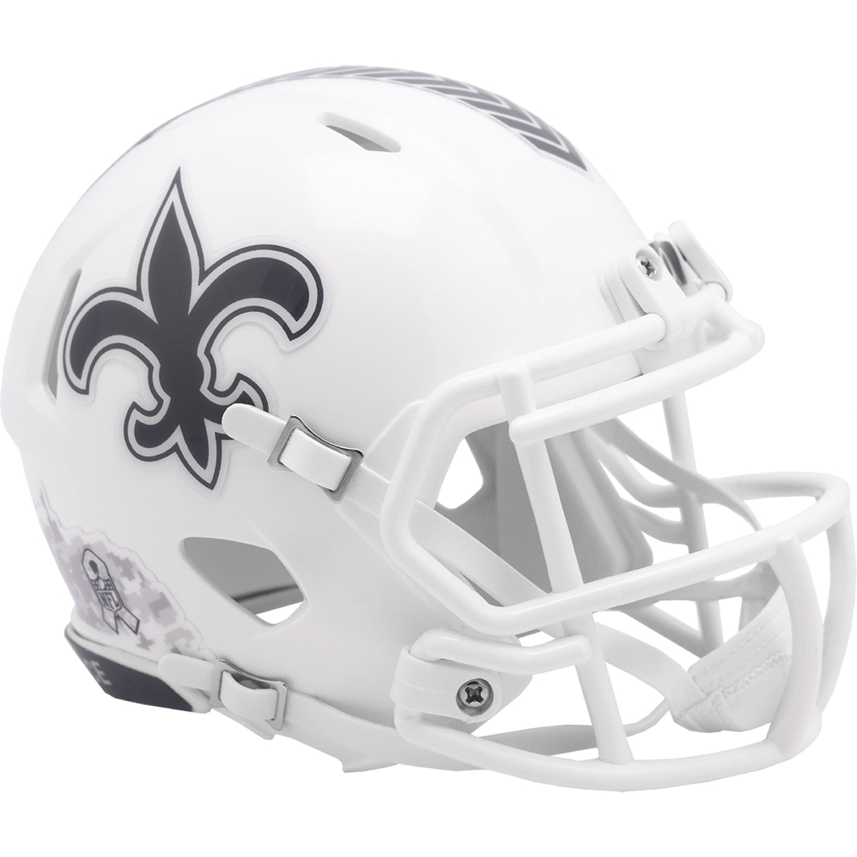New Orleans Saints 2024 Salute to Service Riddell Speed Mini Football Helmet