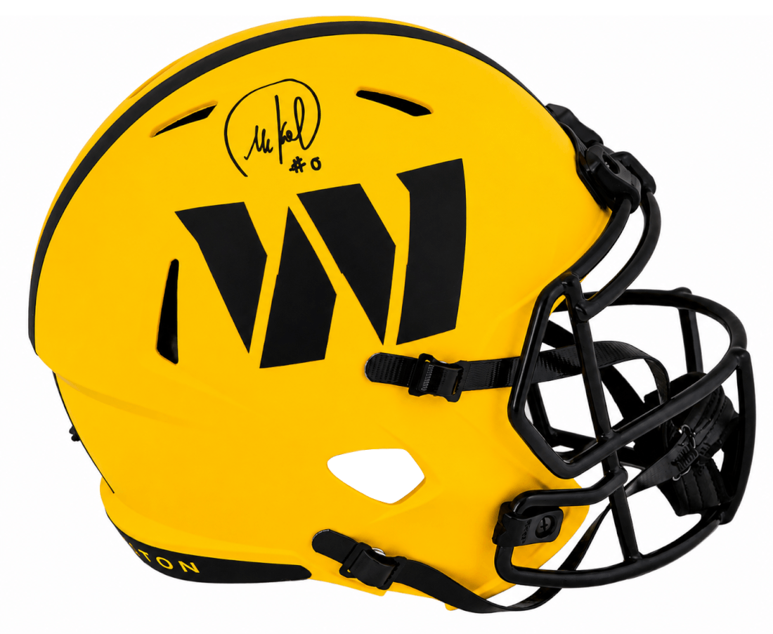 Mike Sainristil Signed Washington Commanders RAVE Riddell Full Size Speed Replica Helmet