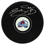 Joe Sakic Signed Colorado Avalanche Logo Hockey Puck