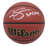 Ralph Sampson Signed Wilson NCAA Basketball w/3x C'POY