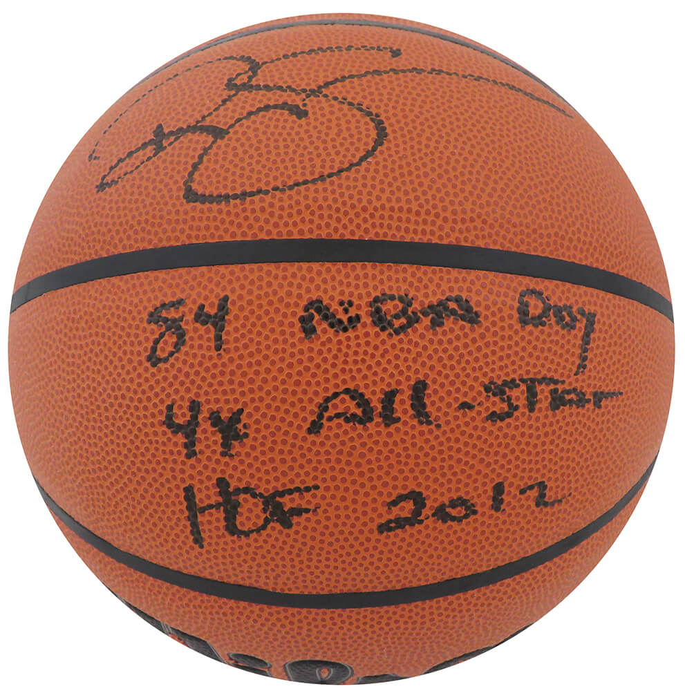 Ralph Sampson Signed Wilson Indoor/Outdoor NBA Basketball w/84 NBA ROY, 4x All Star, HOF'12