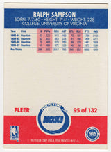 Ralph Sampson Signed Houston Rockets 1987 Fleer Basketball Trading Card #95 w/HOF'12