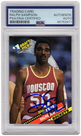 Ralph Sampson Signed Rockets 1992 Topps Archives Basketball Card #3 w/HOF'12 - (PSA Encapsulated)