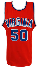 Ralph Sampson Signed Orange Throwback Custom College Basketball Jersey w/3x CPOY