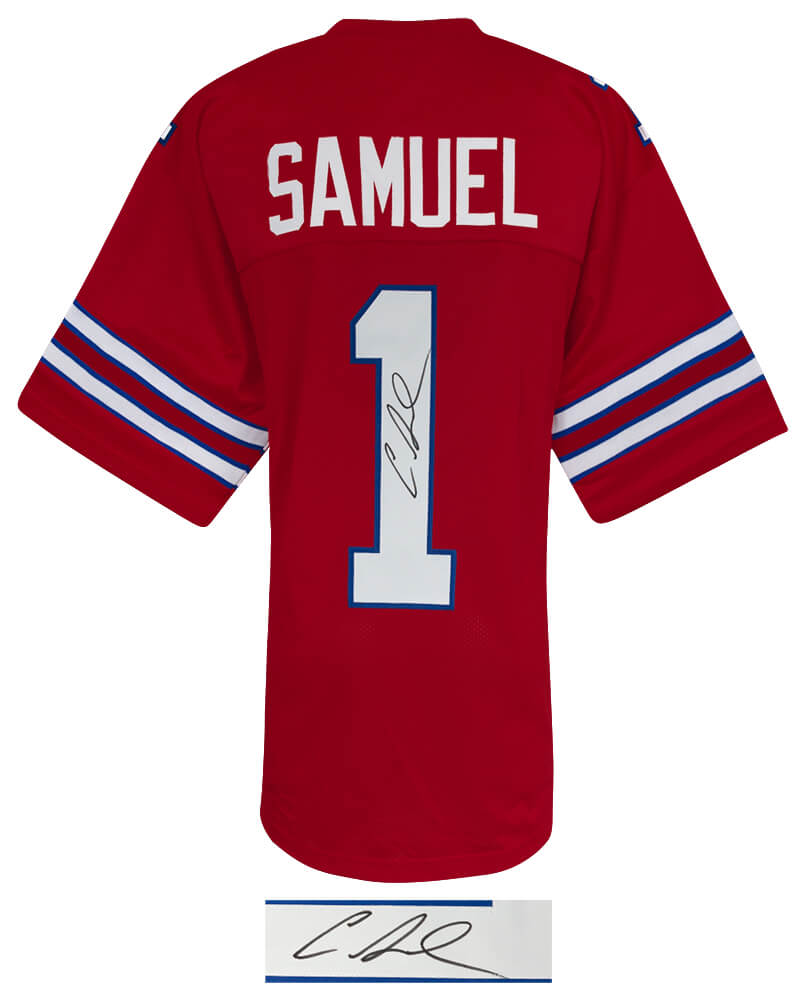 Curtis Samuel Signed Red Custom Football Jersey