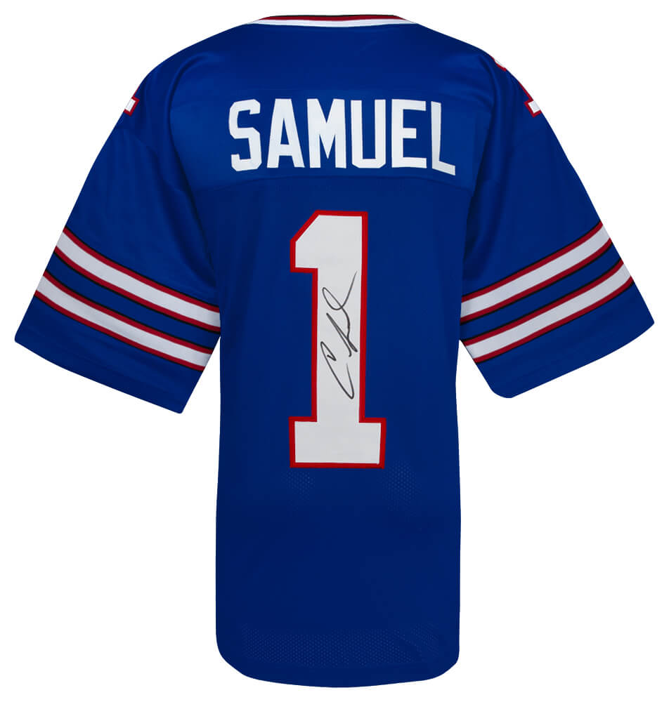 Curtis Samuel Signed Blue Custom Football Jersey