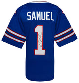 Curtis Samuel Signed Blue Custom Football Jersey