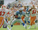 Barry Sanders Signed Detroit Lions vs Tampa Bay Bucs Action 8x10 Photo