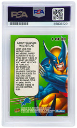 Barry Sanders Signed Detroit Lions 1997 Marvel Metal Universe Card #1/20 - (PSA Encapsulated - Auto Grade 10)