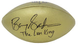 Barry Sanders Signed Wilson Duke Gold Metallic NFL Full Size Replica Football w/The Lion King