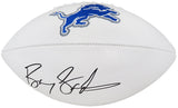 Barry Sanders Signed Detroit Lions Wilson White Logo Football