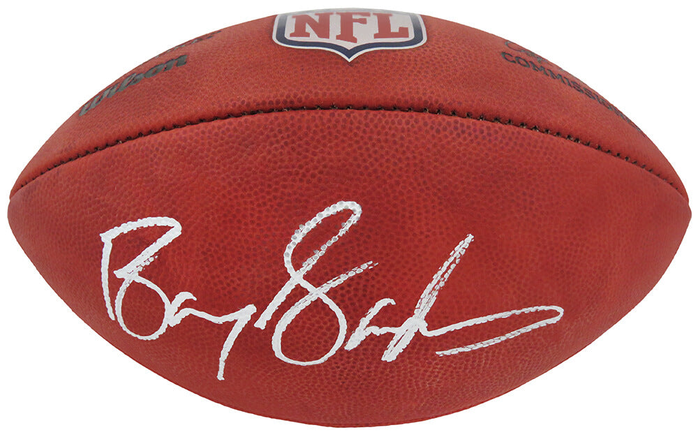 Barry Sanders Signed Wilson Duke Official NFL Game Football